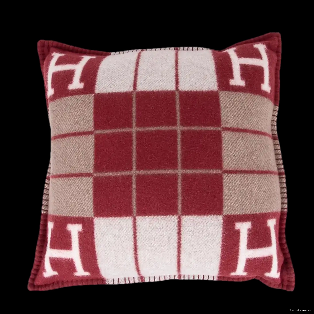 PILLOW THROW STRIPE HERMES WOOL 0502